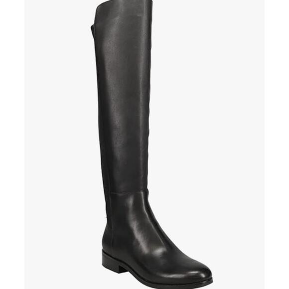 Cole Haan Isabelle Over the Knee Boots 7 Black NWOT Tall Riding Academia Capsule - Picture 3 of 10